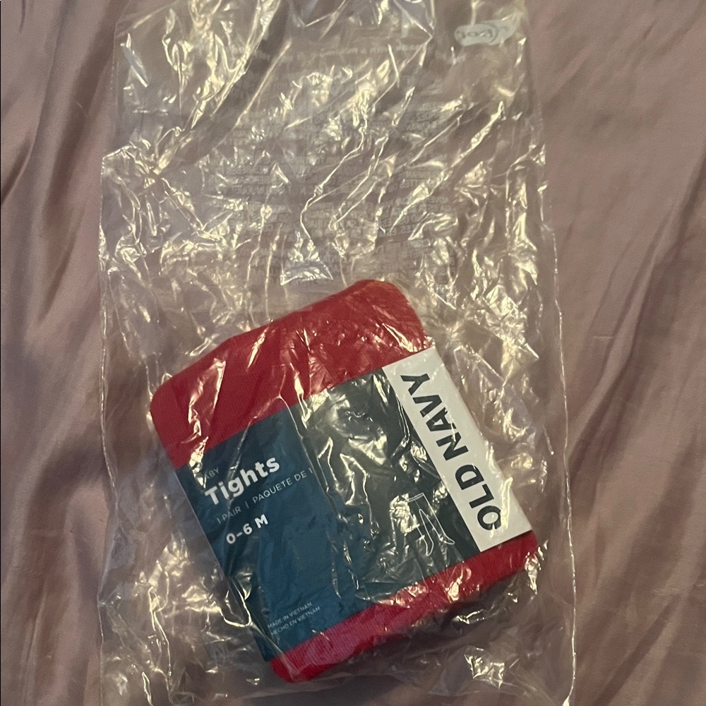 Old Navy Bright Red Baby Tights